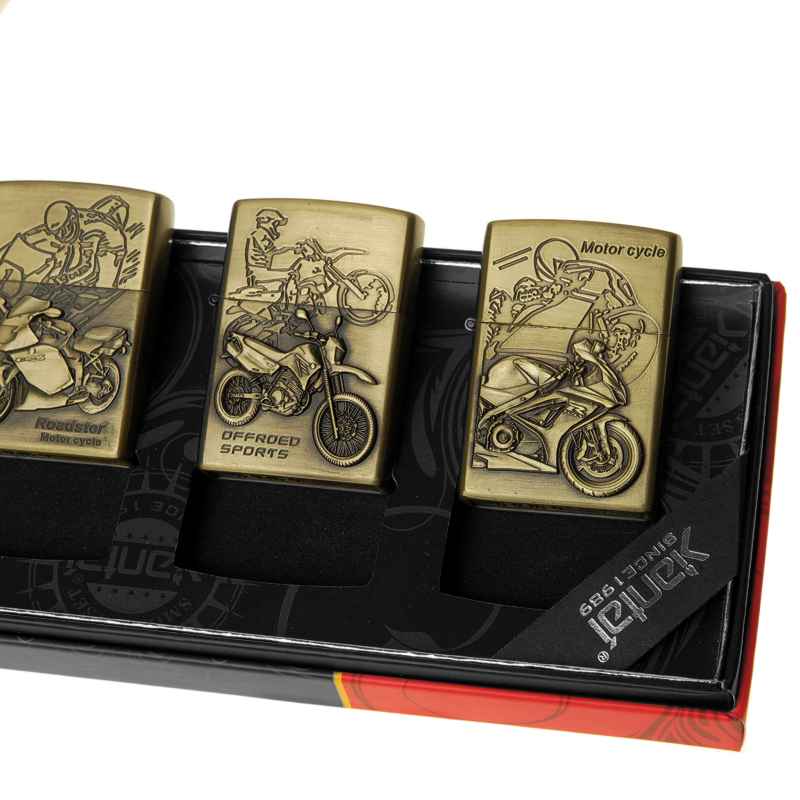 Benzínové zapaľovače Kantai 4ks Motorka
