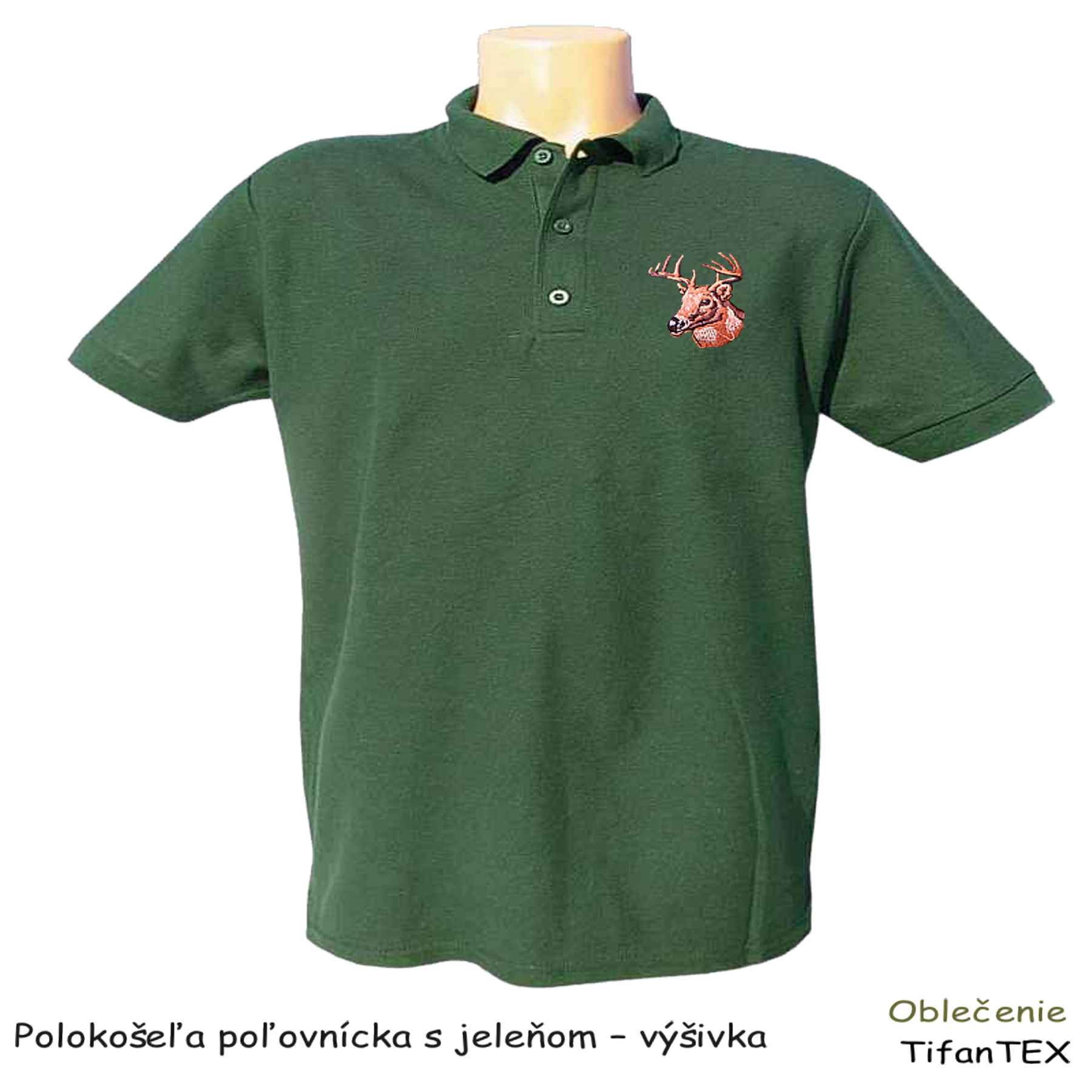 Polokošeľa poľovnícka s jeleňom