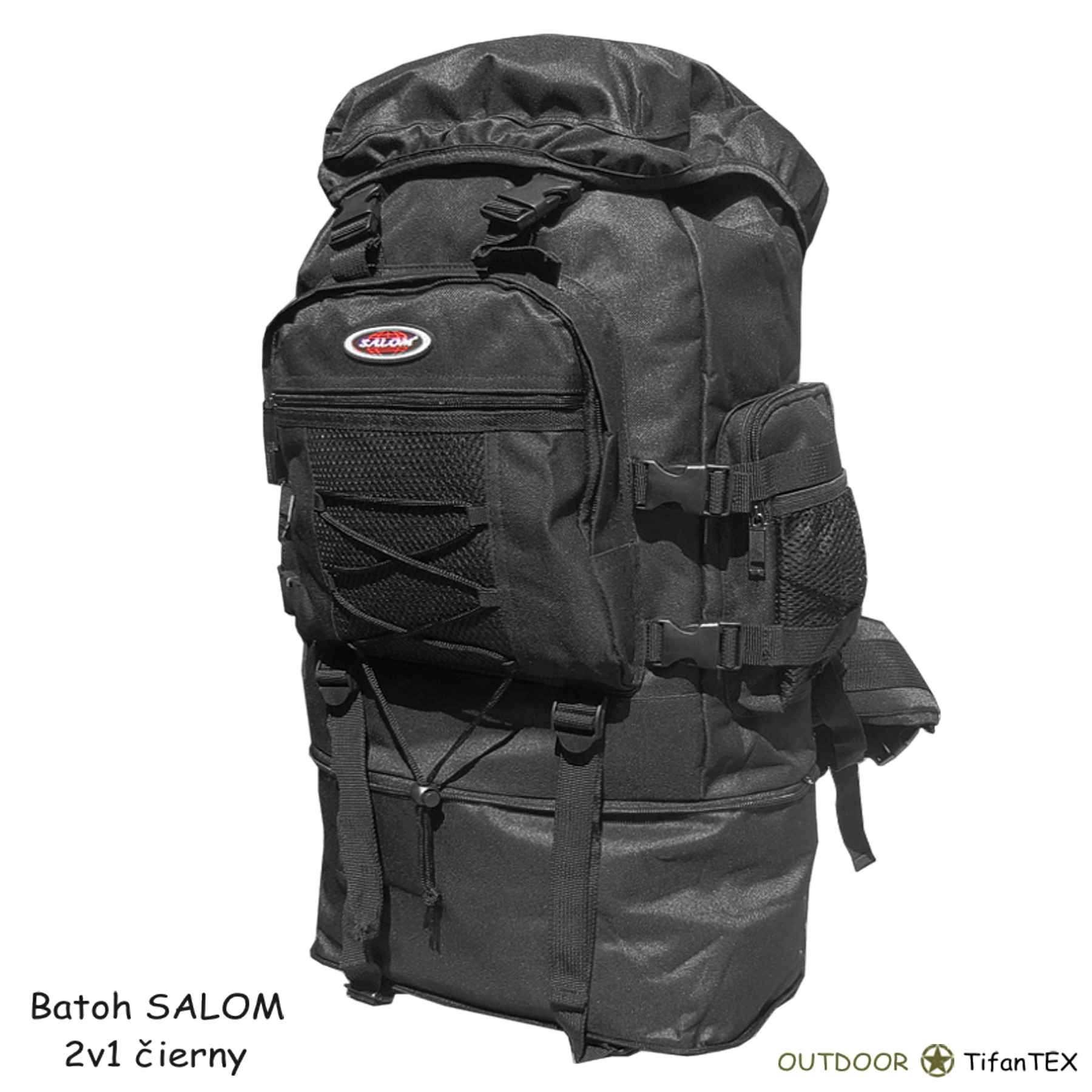 Turistický batoh SALOM 2v1 čierny, Tifantex veľkoobchod batohy a ruksaky